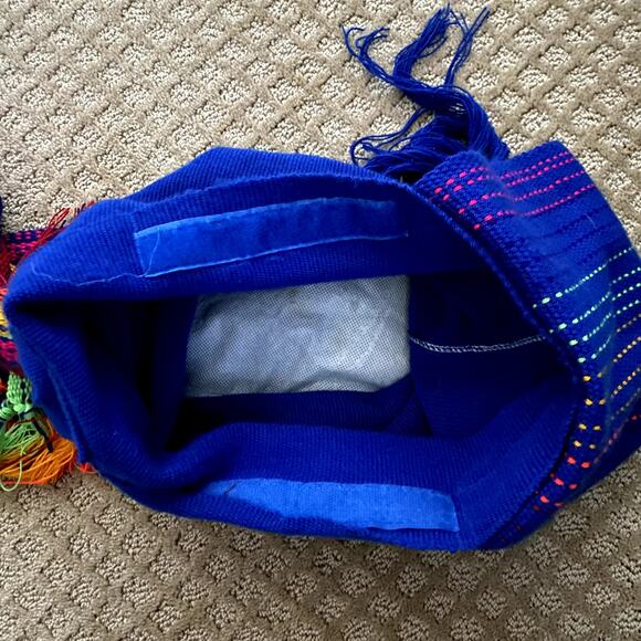 Boho Rainbow Blue Crossbody Purse - Picture 4 of 6